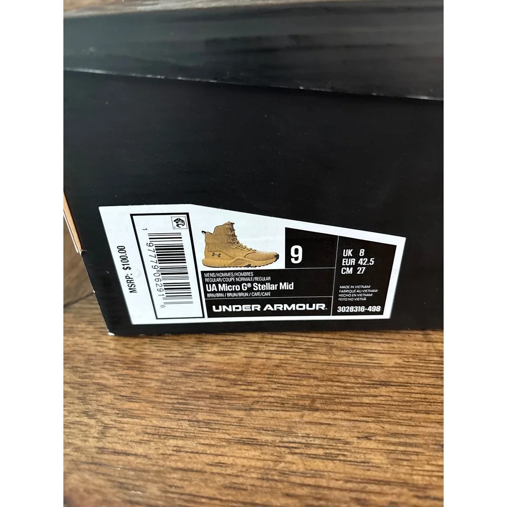 Under Armour UA Micro G Stellar Mid Tactical Boots Brown 3028316-498 Mens 9